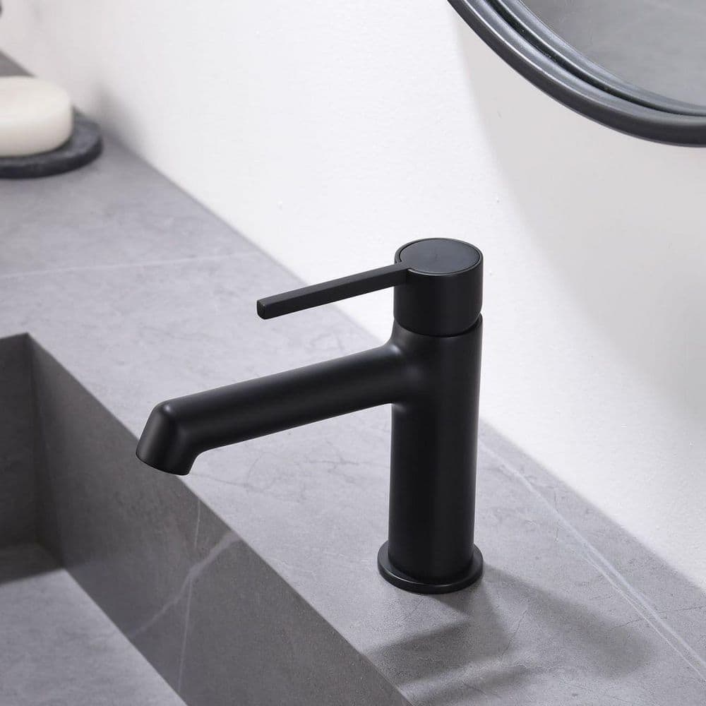 Black Bathroom Faucet, Faucet For Bathroom Sink, Black Single Hole Bathroom Faucet Modern Single Handle Basin Faucet