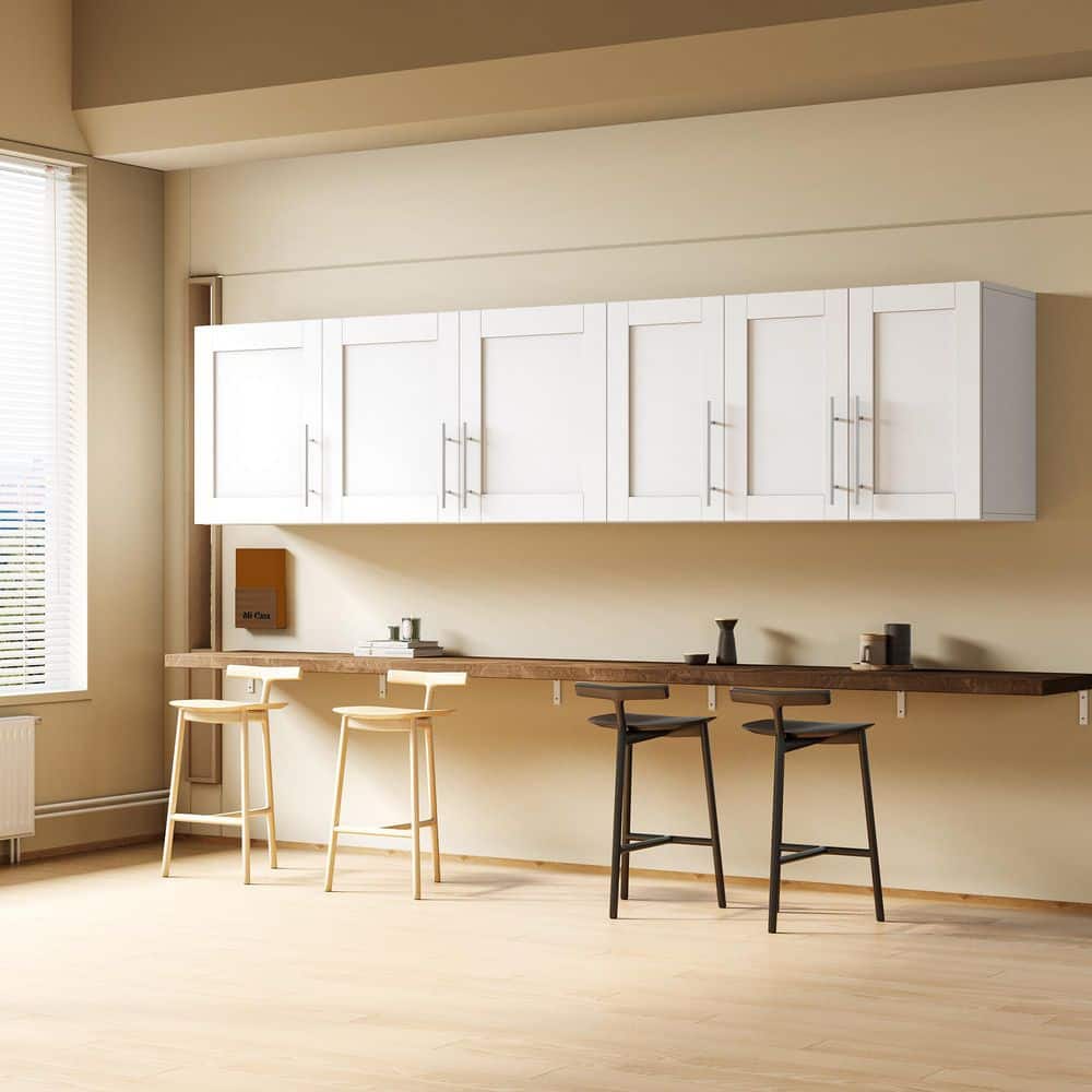 White And Brown Solid Storage Cabinet With Gold Handles: Drawer Dresser, Bar Cabinet, Buffet Server Console
