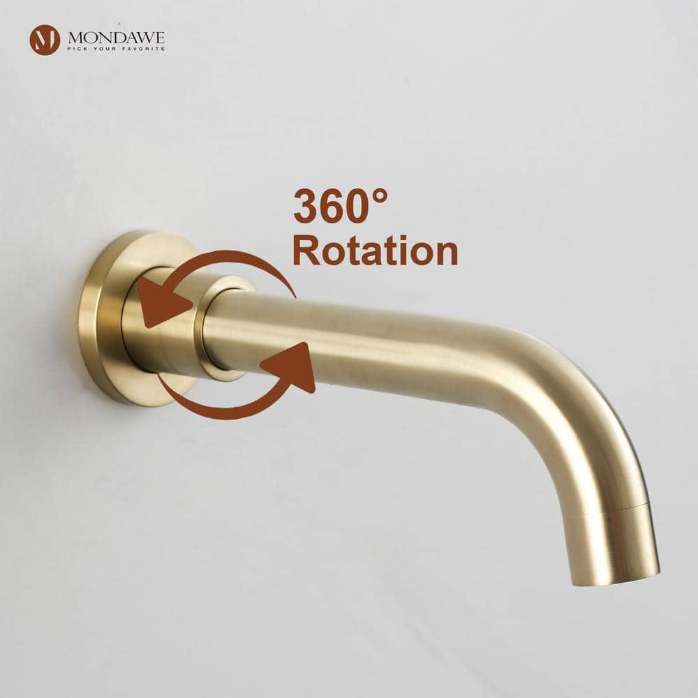 1-Spray 8 In. Ceiling Mount 1.8 GPM Dual Shower Head And Handheld Shower Head In Brush Gold