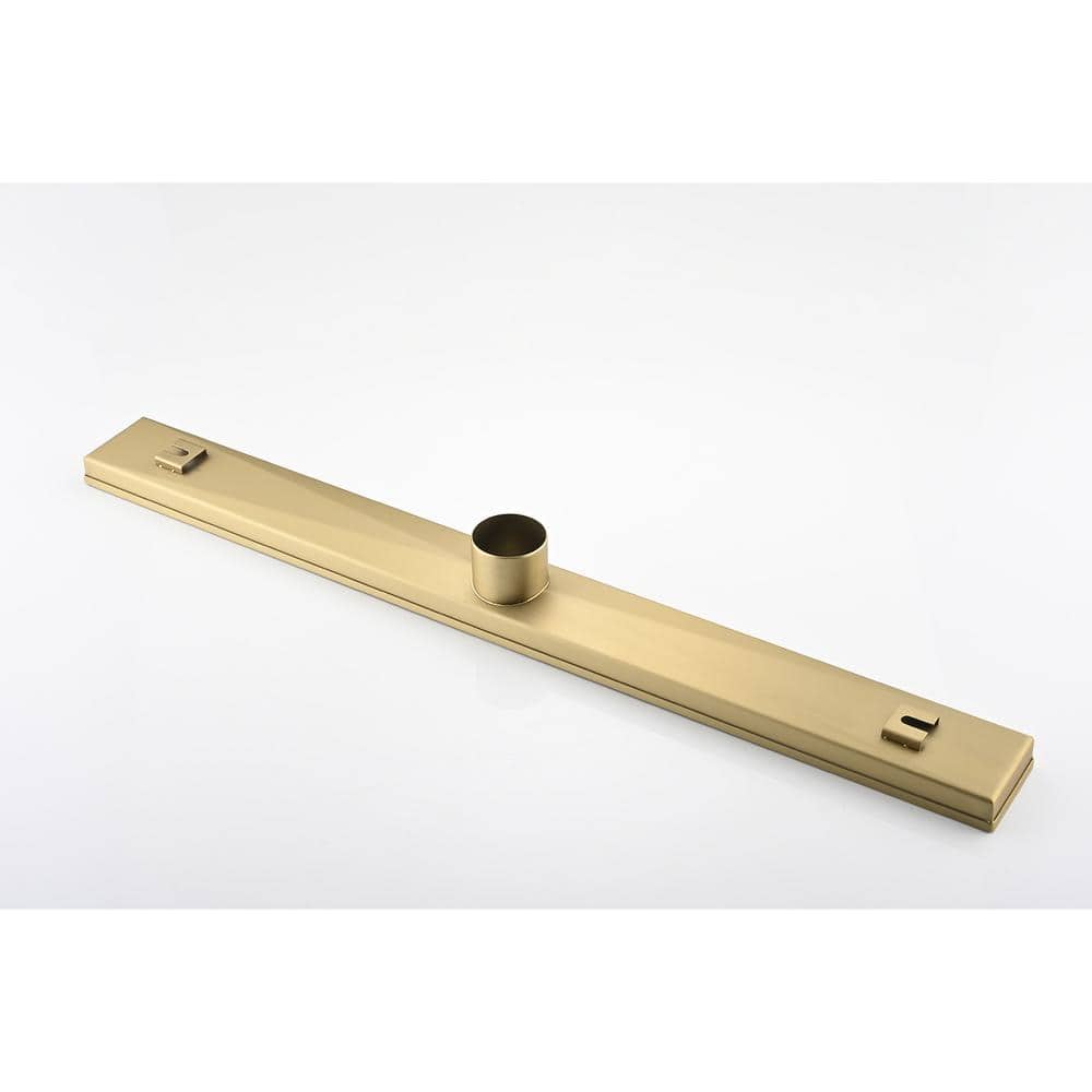 30 Inches Linear Shower Drain, Included Hair Strainer And Leveling Feet