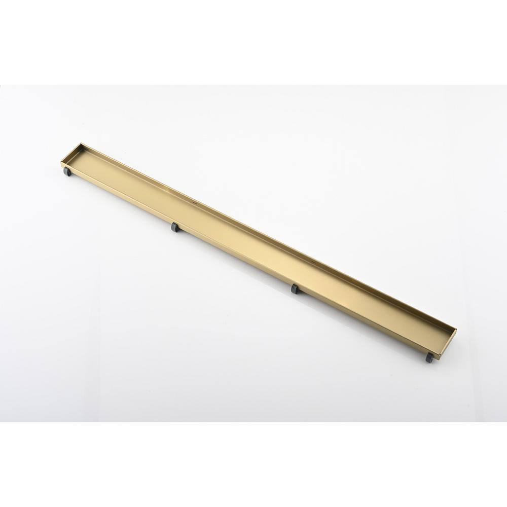 28 Inches Linear Shower Drain, Included Hair Strainer And Leveling Feet