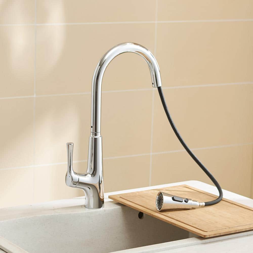 Single-Handle Touchless Pull Out Kitchen Faucet With Sprayer Kitchen Sink Faucets Smart One Hole Taps Brushed Nickel