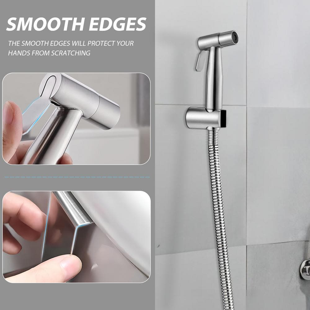 Single-Handle Bidet Faucet With Handle In Brushed Nickel