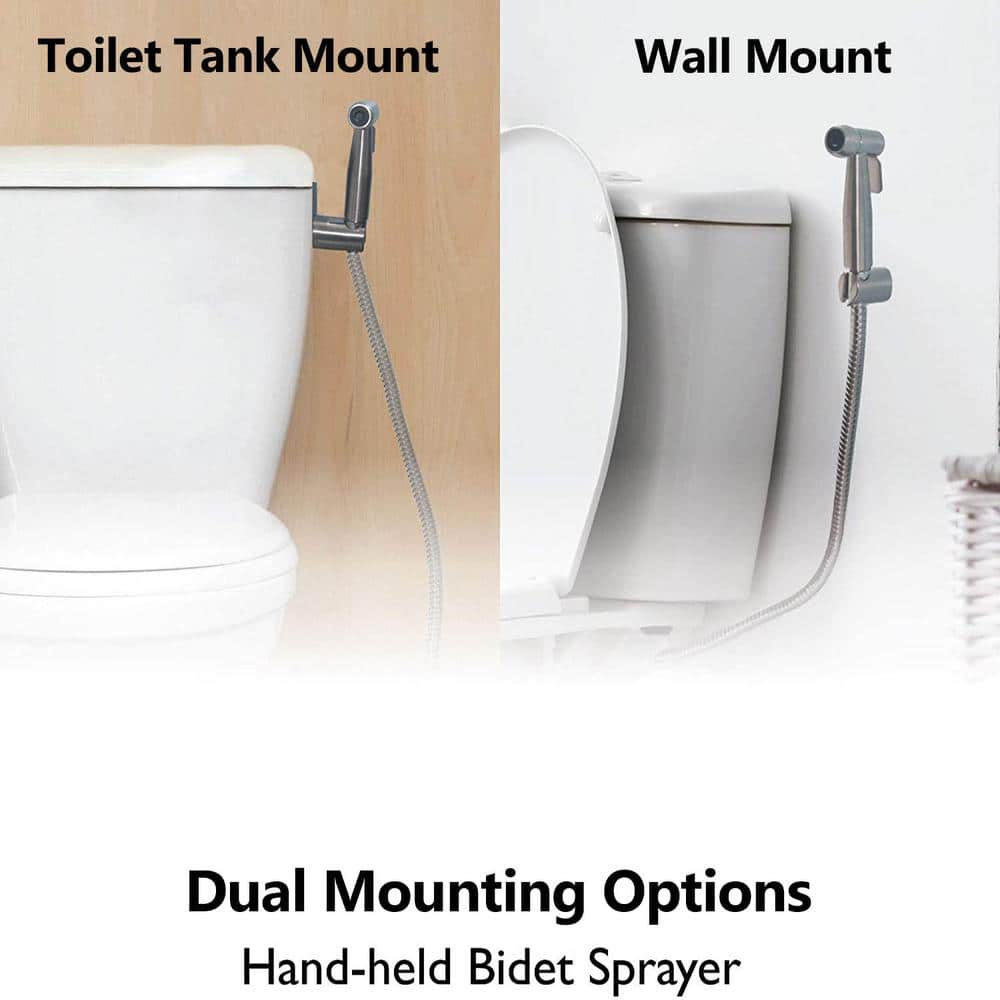 Single Bidet Faucet With Handle In Brushed Nickel
