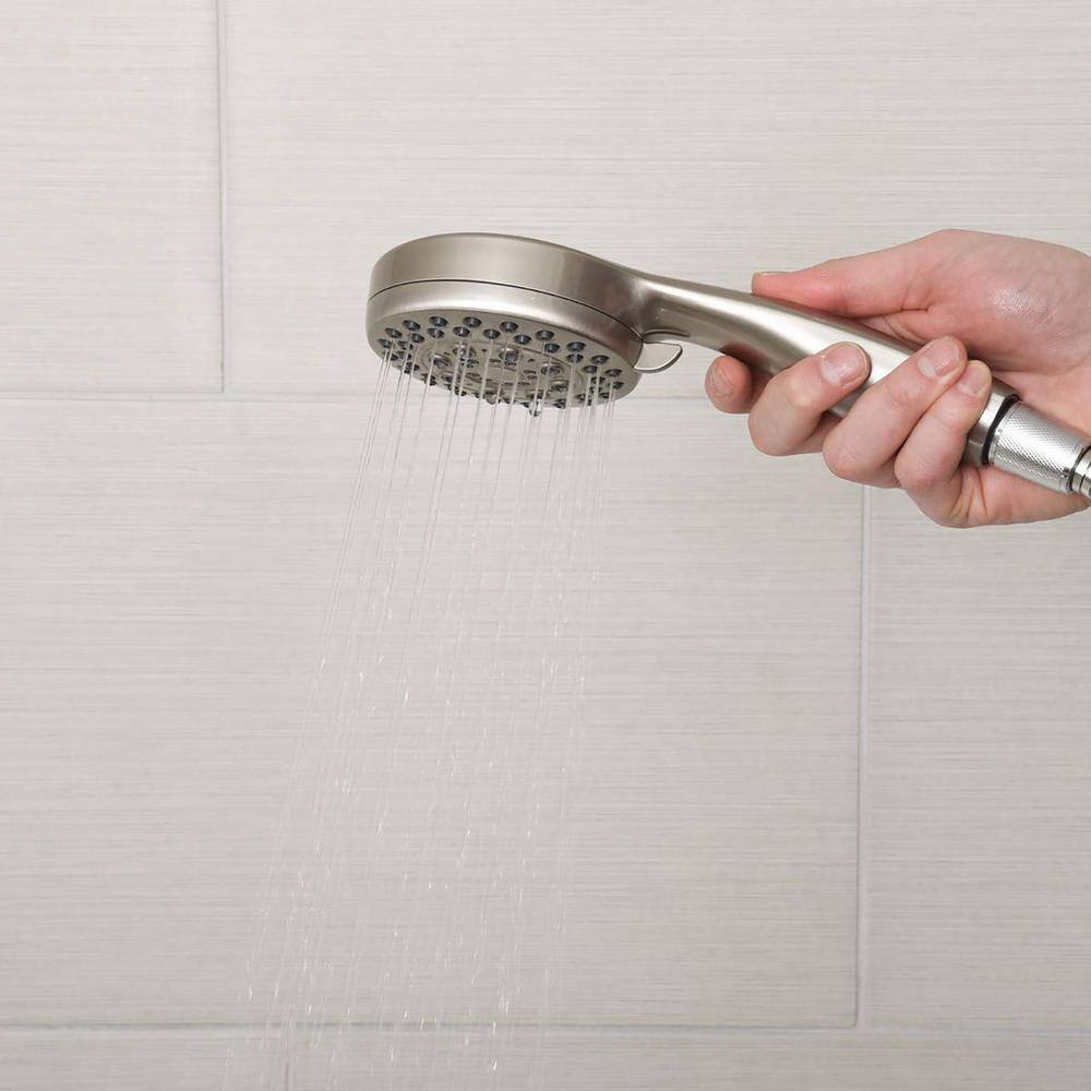 5-Spray Patterns With 2.5 GPM 5 In. Wall Mount Handheld Shower Head In Brushed Nickel