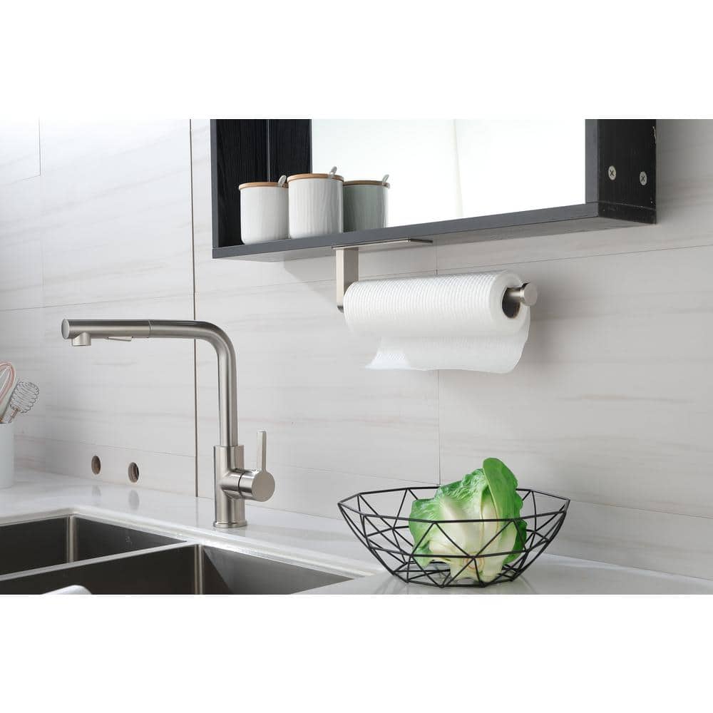 Paper Towel Holders, Paper Towels Rolls - For Kitchen In Brushed Nickel