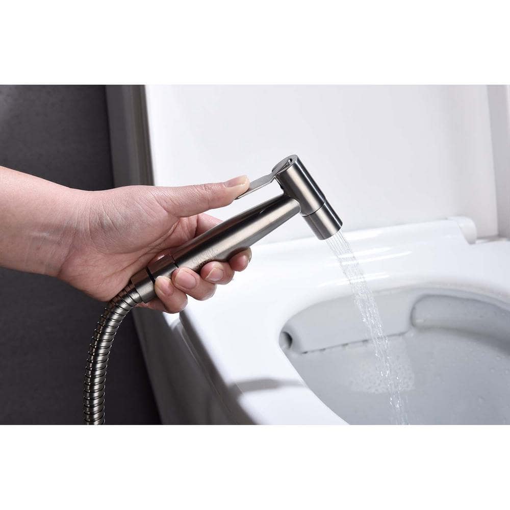 Bidet Sprayer For Toilet, Handheld Cloth Diaper Sprayer In Brushed Silver