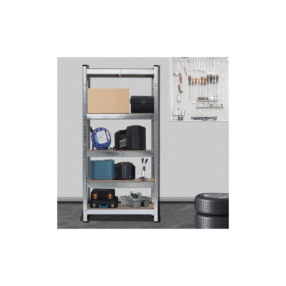150 X 75 X 30cm 5-Tiers Galvanizing Storage Rack In Gray