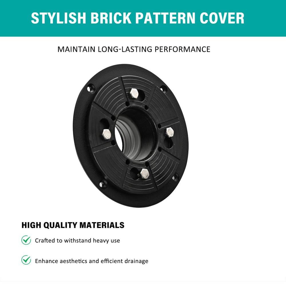 Shower Drain Base With Adjustable Ring + Rubber Coupler For Linear Shower Drain Installation