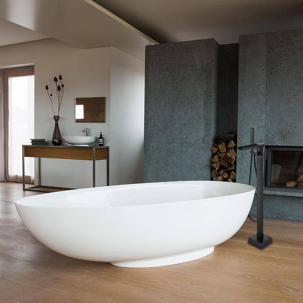 Single-Handle Claw Foot Tub Faucet In Matte Black