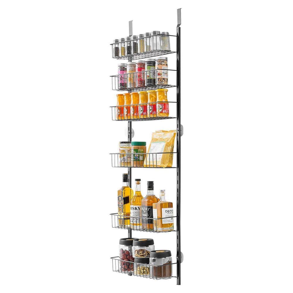 6-Tier Over The Door Pantry Organizer Hanging Storage Rack Adjustable Kitchen