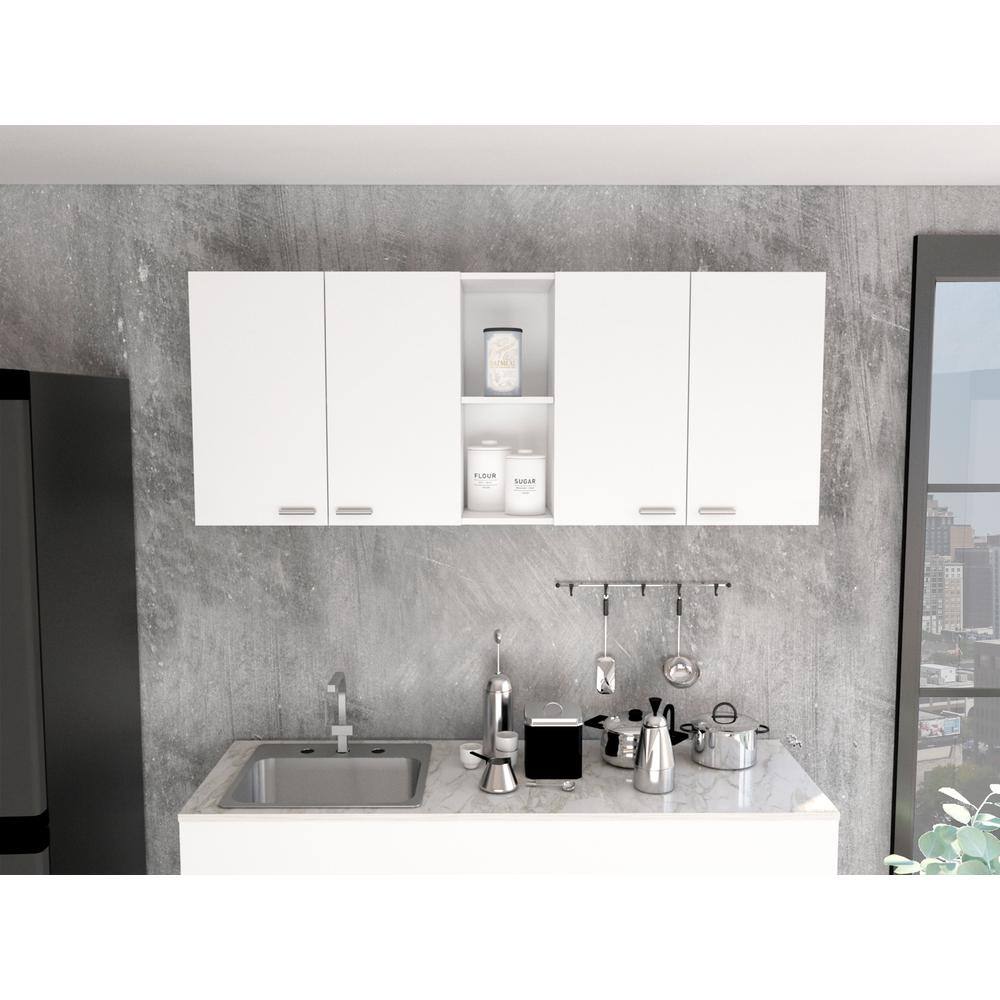 Wall Cabinet Ontario, Double Door, White Finish