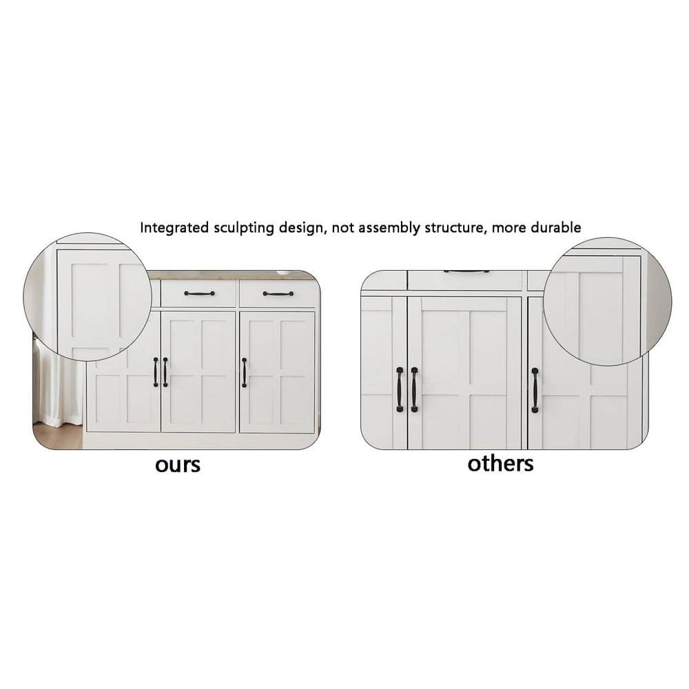 Double Door Narrow Height Slim Floor Standing Cabinet In White