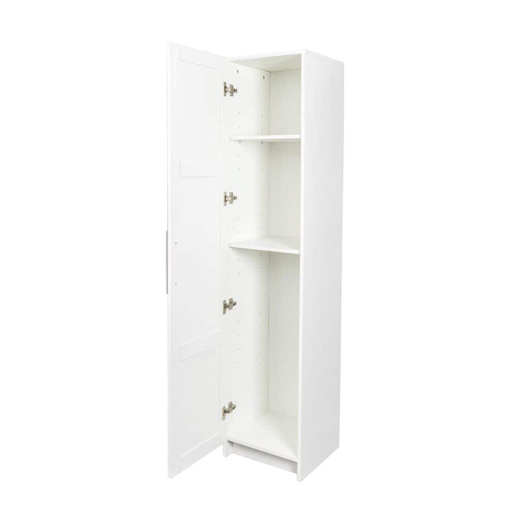 Stackable Wall Mounted Storage Cabinet, 15.75 In. D X 15.75in.W X 70.87in.H, White