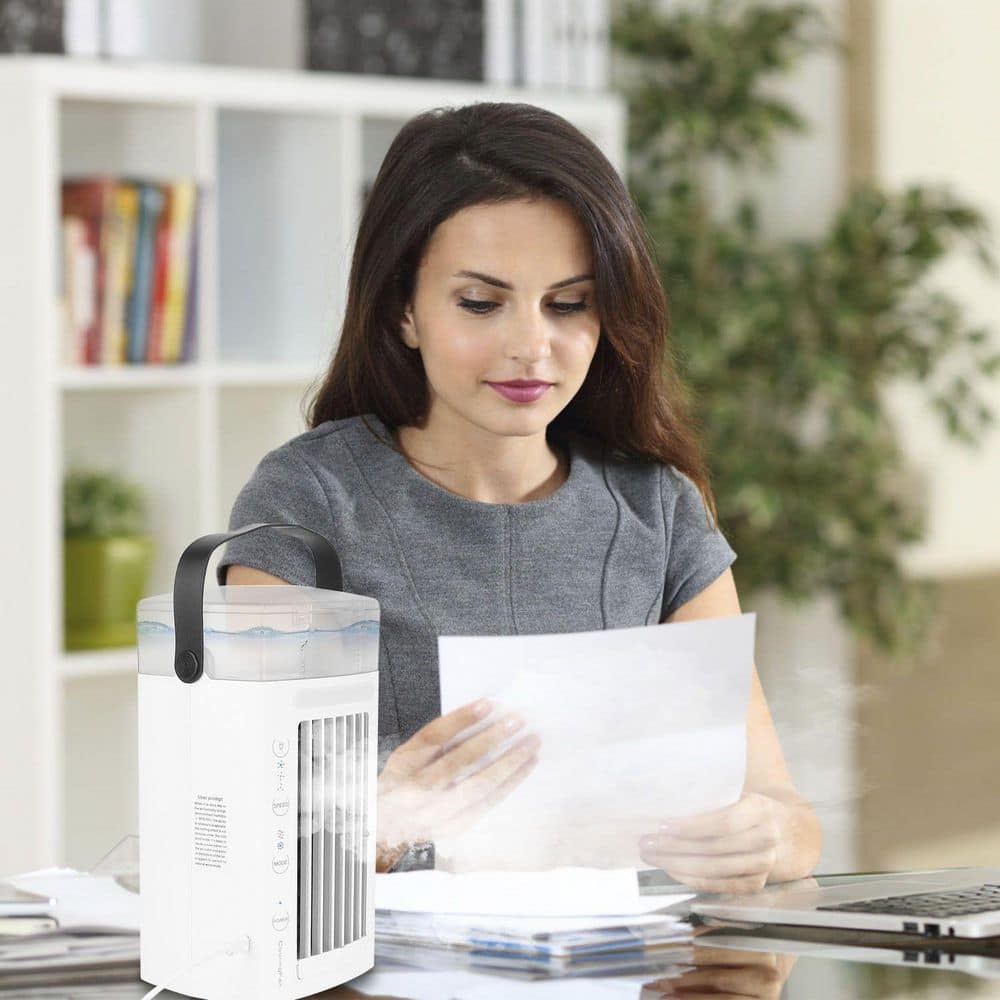 4 In 3 Speed Settings Portable Air Conditioner Fan Evaporative Air Cooler Water Fan
