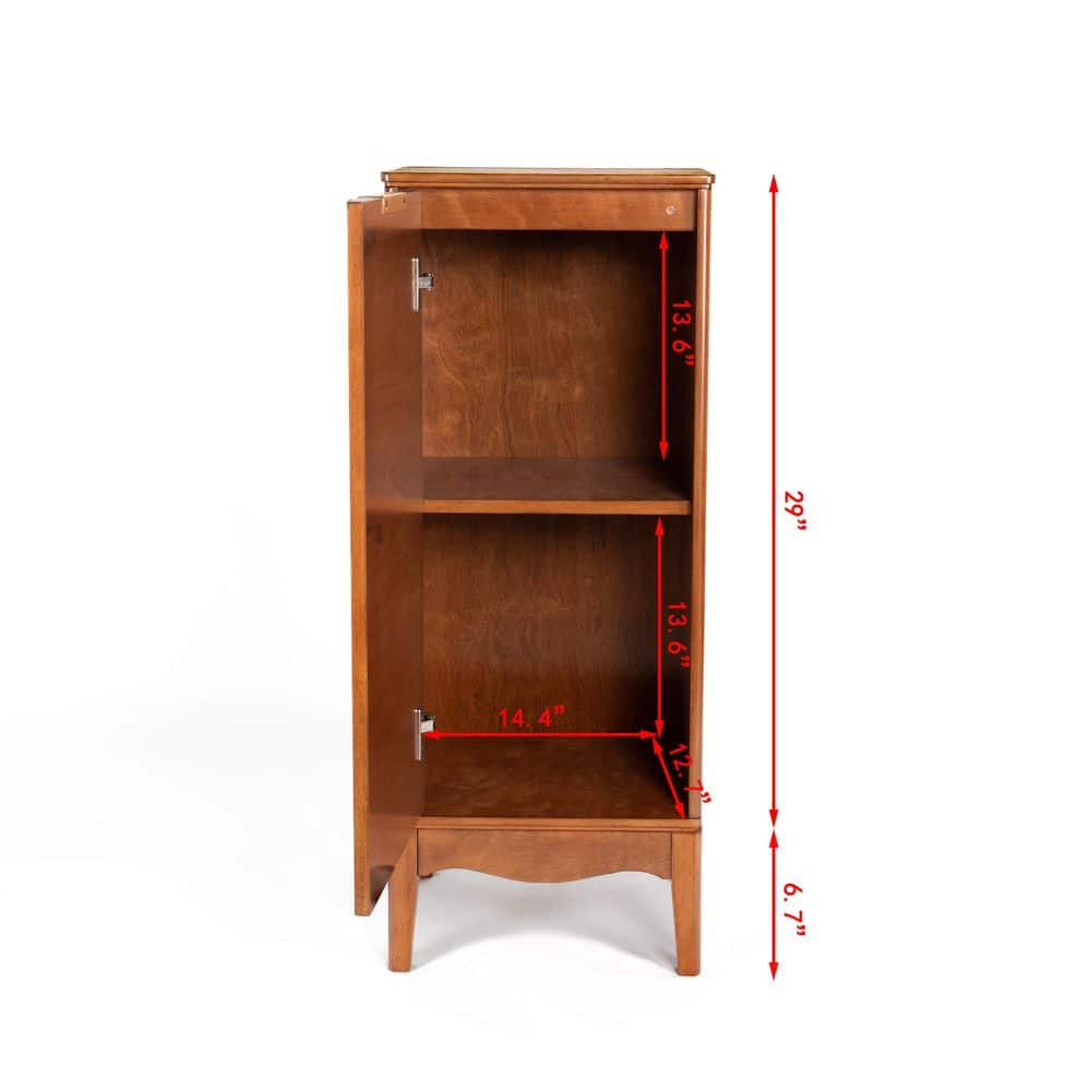  12.63 In. W X 14.50 In. D X 35.75 In. H Brown Linen Cabinet