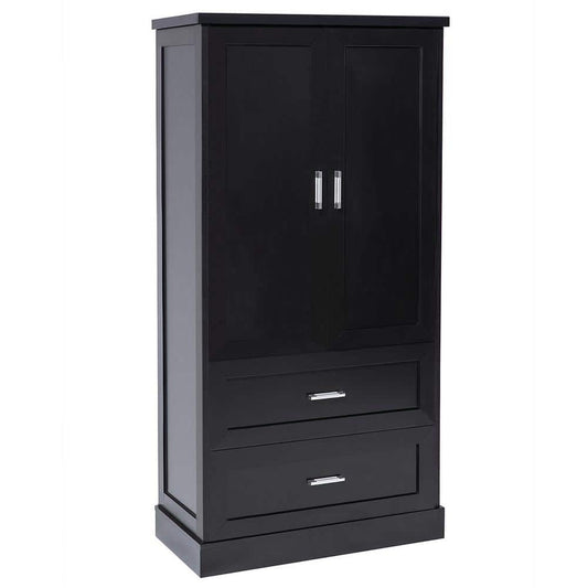  16.00 In. W X 31.30 In. D X 64.00 In. H Bathroom Storage Wall Cabinet In Black