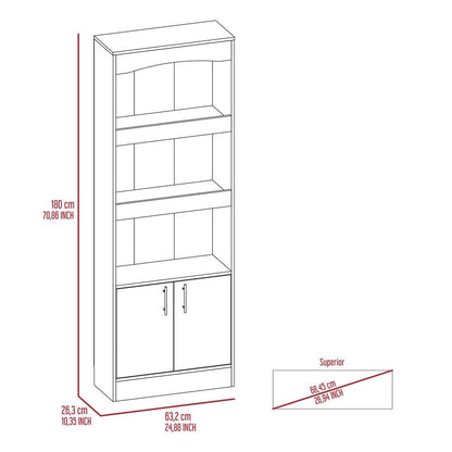  24.88 In. W X 10.35 In. D X 71.10 In. H Black Particle Board Freestanding Linen Cabinet W/3-Shelves In Black