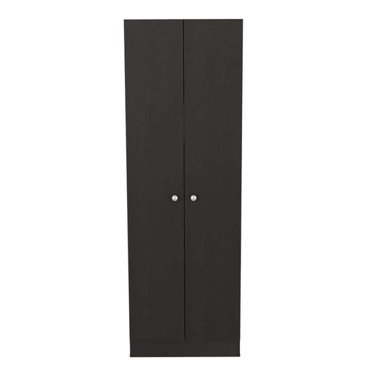  23.60 In. W X 11.80 In. D X 71.10 In. H Black Particle Board Freestanding Linen Cabinet With And 5 Shelves In Black