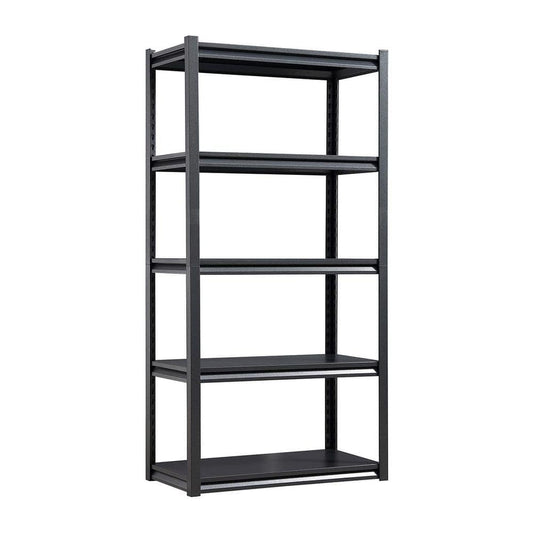  5-Tier Heavy-Duty Metal Storage Shelves: 2000 Lbs. Capacity, Adjustable For Garage And More In Sleek Black