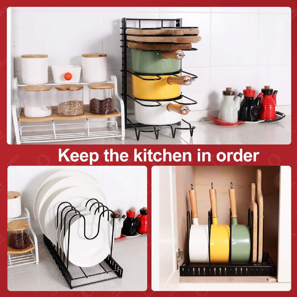  Adjustable Pot Rack, Kitchen Rack, And Storage Rack, Kitchen Organization And Storage