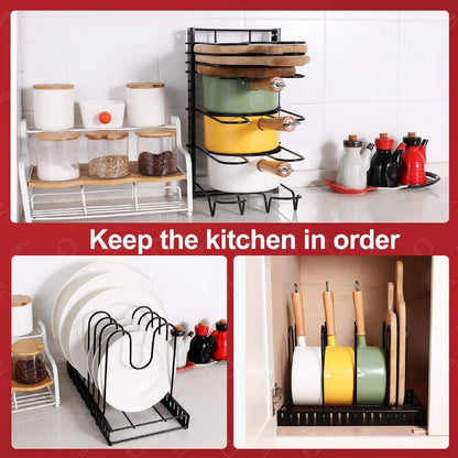  Adjustable Pot Rack, Kitchen Rack, And Storage Rack, Kitchen Organization And Storage