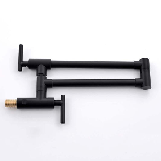  Brass Pot Filler, Wall Mount Commercial Pot Filler Faucet, Brass Copper Material Kitchen Folding Faucet