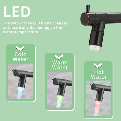  Single Handle Pull Down Sprayer Kitchen Faucet In Black