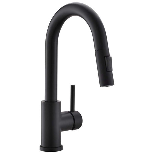  12.8 In. 360° Spout Swivel Black Kitchen Faucets With Pull Down Sprayer, Bathroom Sink Faucets Mini Bar Prep Faucet