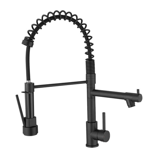  Commercial Stainless Steel Kitchen Faucet With Pull Down Sprayer, Single Handle Single Lever Kitchen Sink Faucet