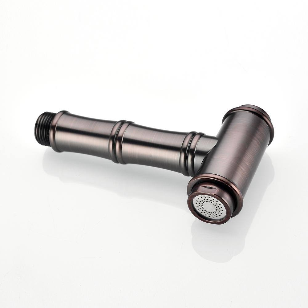  Double Handle Bridge Kitchen Faucet In VBronze