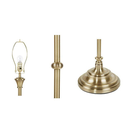  59 In. Bronze Modern 1-Light Smart 1-Way (On/Off) Standard Floor Lamp For Living Room With Fabric Drum Shade