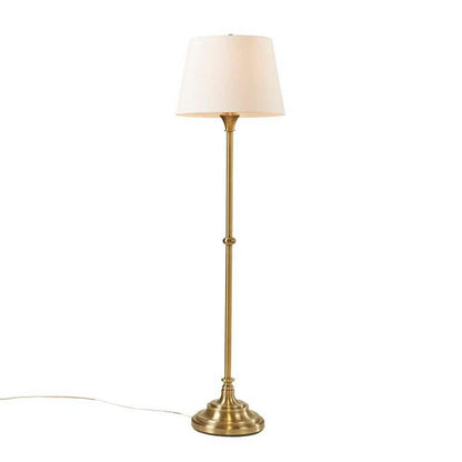  59 In. Bronze Modern 1-Light Smart 1-Way (On/Off) Standard Floor Lamp For Living Room With Fabric Drum Shade