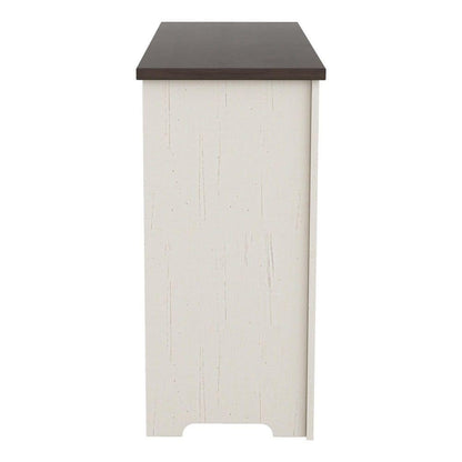  Antique BrownStorage Cabinet-Drawer Dresser With Silent Sliding Doors, Ideal For Dining, Living And Bedroom