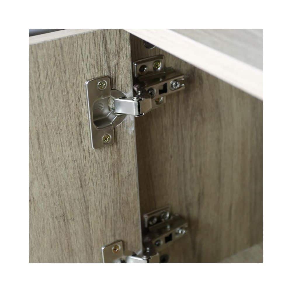  Iron-Framed Living Room Side Cabinet, Multifunctional For Storage In Brown
