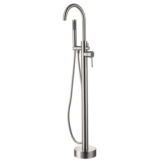  3-Handle Traditional Freestanding Bathtub Faucet(Brush Nickel)