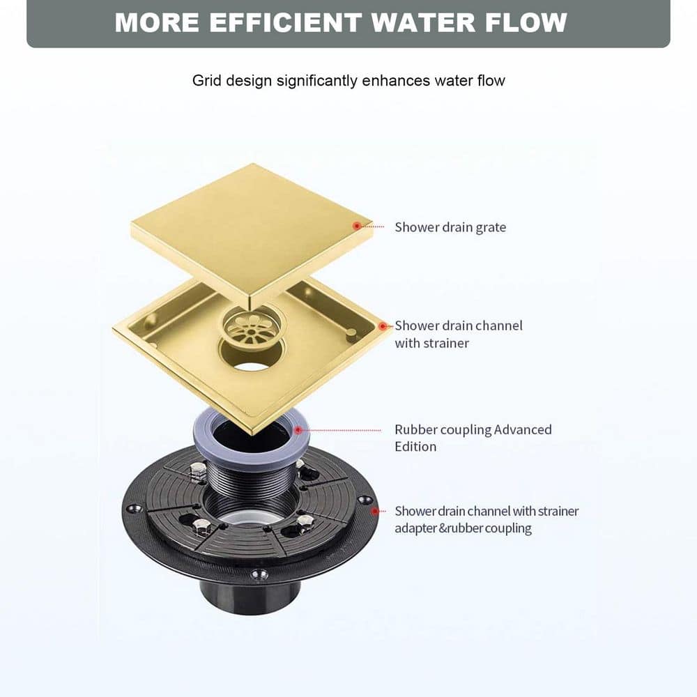  6 Inch Square Shower Floor Drain