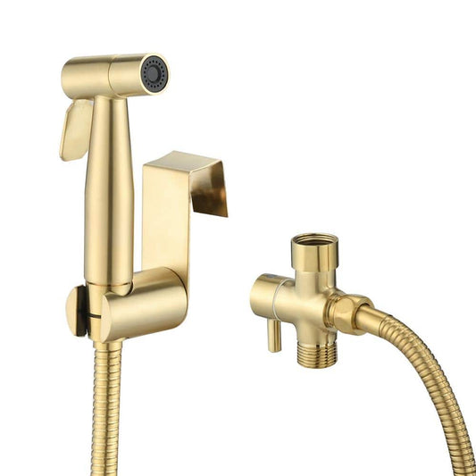  Single Handle Bidet Faucet With Handle In Brushed Gold