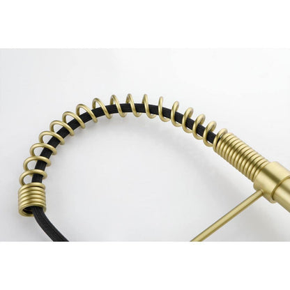  2 Handle Bridge Kitchen Faucet In Brushed Gold