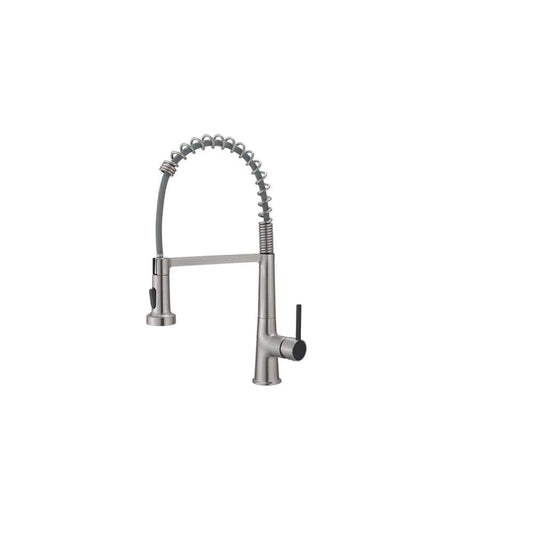  Single Handle No Sensor Pull Down Sprayer Kitchen Faucet In Brushed Nickel And Matte Black