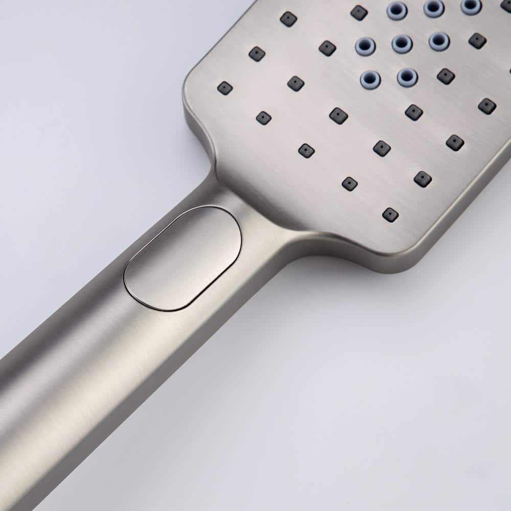  3-Spray Patterns With 2.5 GPM 12 In. Ceiling Mount Dual Shower Heads In Brushed Nickel
