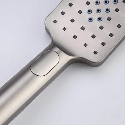  3-Spray Patterns With 2.5 GPM 12 In. Ceiling Mount Dual Shower Heads In Brushed Nickel
