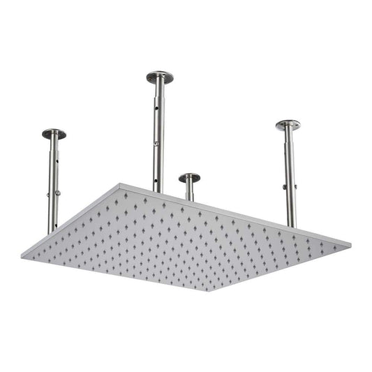  1-Spray Patterns 2.5 GPM 20 In. Ceiling Mount Fixed Shower Head In Brushed Nickel