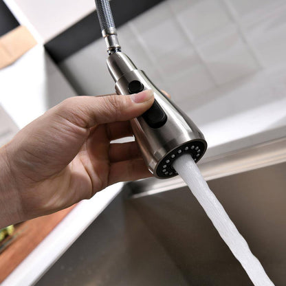  Single Handle Touch Sensor Gooseneck Pull Down Sprayer Kitchen Faucet In Brushed Nickel