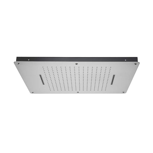  3-Spray Patterns With 0 In. 1.6 GPM In Ceiling Mount Fixed Shower Head In Brushed Nickel