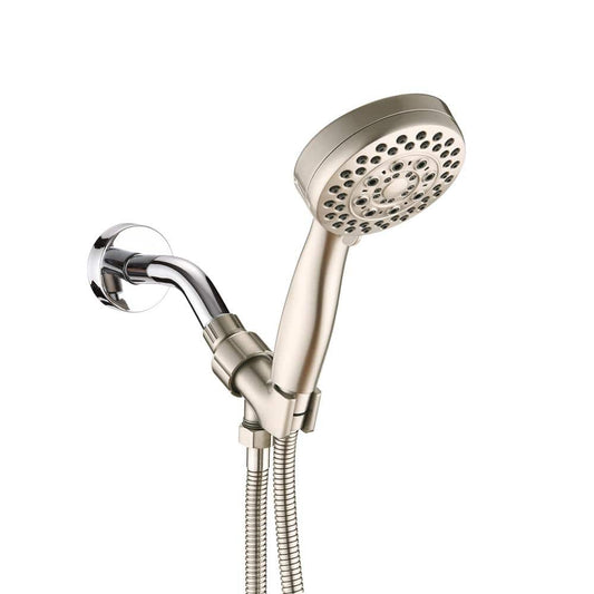  5-Spray Patterns With 2.5 GPM 5 In. Wall Mount Handheld Shower Head In Brushed Nickel