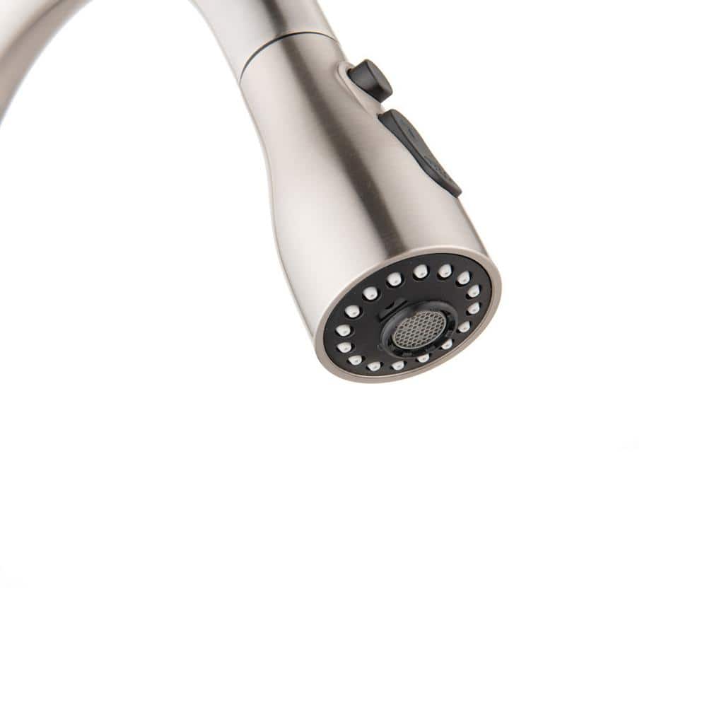  Single Handle Pull Down Sprayer Kitchen Faucet With In Brushed Nickel