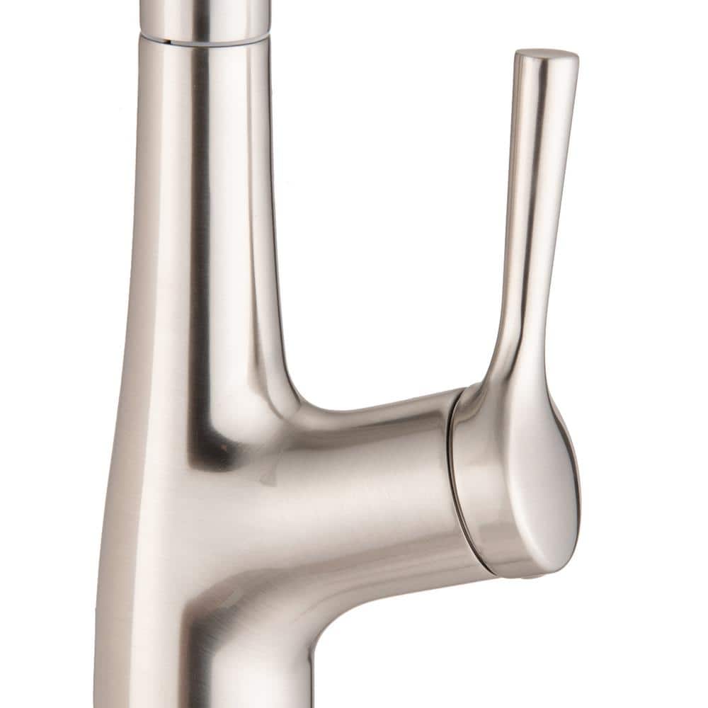  Single Handle Pull Down Sprayer Kitchen Faucet With In Brushed Nickel