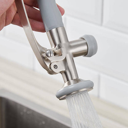  Commercial Kitchen Faucet Pull Down Sprayer Brushed Nickel, Single Handle Kitchen Sink Faucet