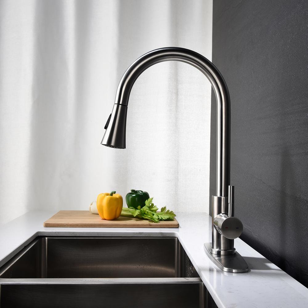  Kitchen Faucet With Pull Out Spraye In Brushed Nickel